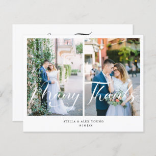 Günstige Bride & Groom 2 Fotos Kollage Hand Lettis