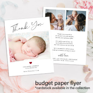 Günstige Danke-Baby-Foto-Geburtsanzeige Flyer