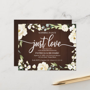Günstige Hochzeitseinladung Schlicht Blumenmuster