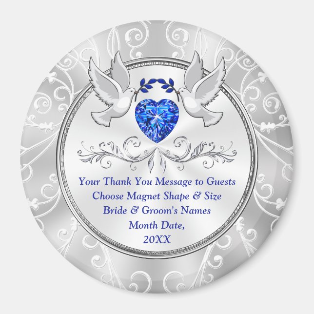 Günstige Hochzeitsparty-Fans, Liebesvögel und Herz Magnet (Vorne)