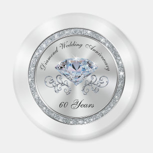 Günstige Partygeschenke für den 60. Hochzeitstag i Magnet