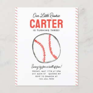 Günstige Rookie Ball Baseball Geburtstag Flyer