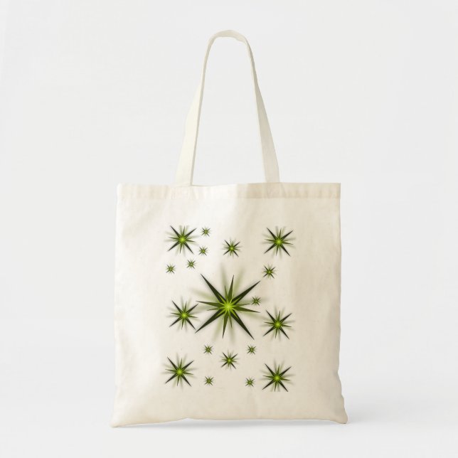 Günstige Tasche Handtaschen Grünsterne (Vorne)