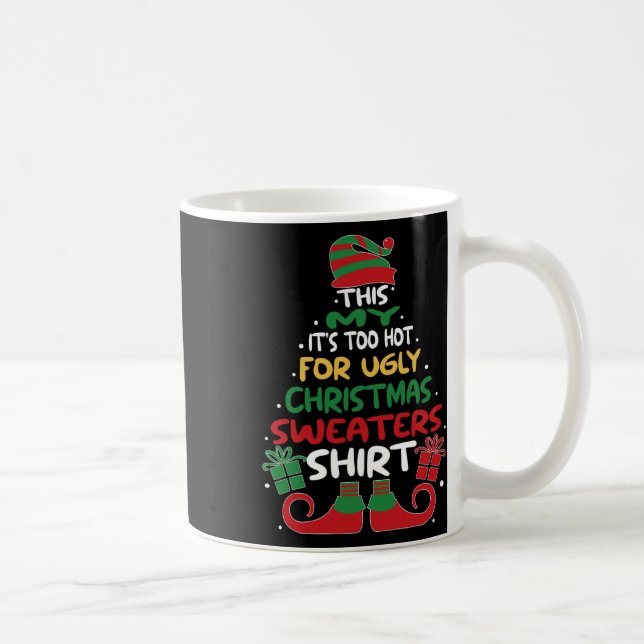 Günstige Weihnachts-Sweaters Funny Xmas Männer Fra Kaffeetasse (Rechts)