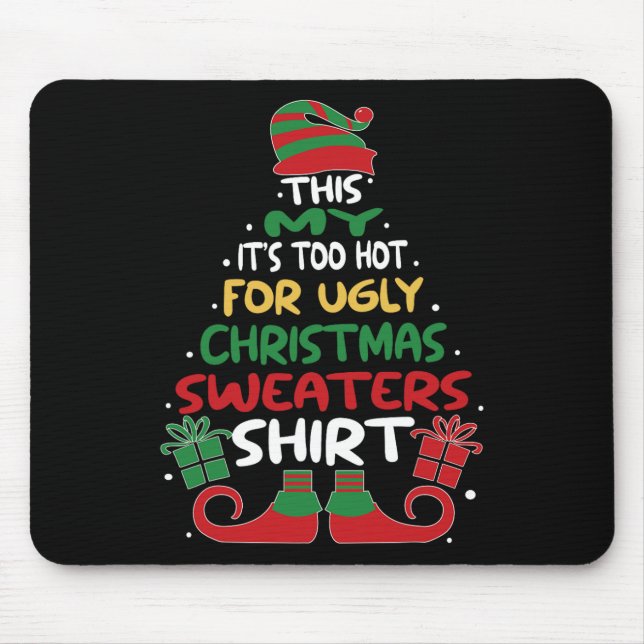 Günstige Weihnachts-Sweaters Funny Xmas Männer Fra Mousepad (Vorne)