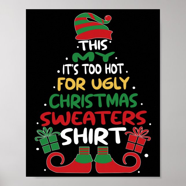 Günstige Weihnachts-Sweaters Funny Xmas Männer Fra Poster (Vorne)