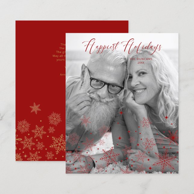 Günstige Weihnachtsschneeflocken Frohes Feiertage (Vorne/Hinten)