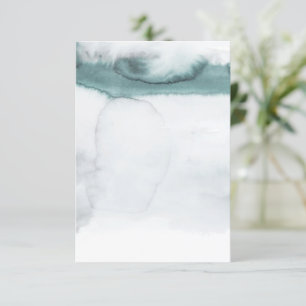 Günstiges Budget Aqua-grüne Aquarell-Hochzeit Einladung