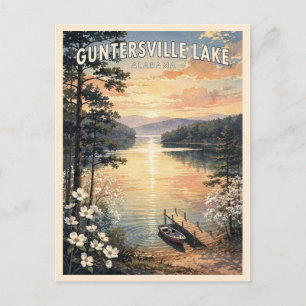 Guntersville Lake Alabama Vintage Reise Postkarte