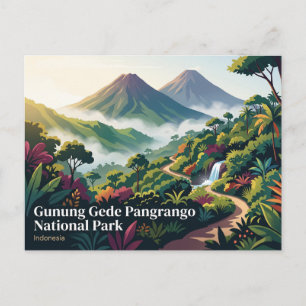 Gunung Gede Pangrango Nationalpark Indonesien Postkarte