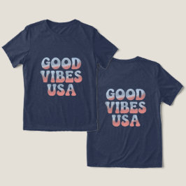 GUOD VIBES USA Navy Blue Tri-Blend Shirt