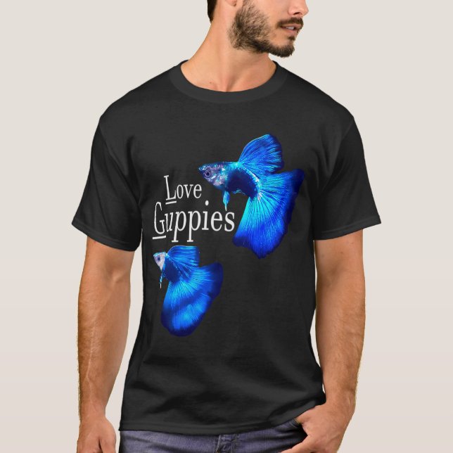 Guppy-Fisch lieben T-Shirt (Vorderseite)