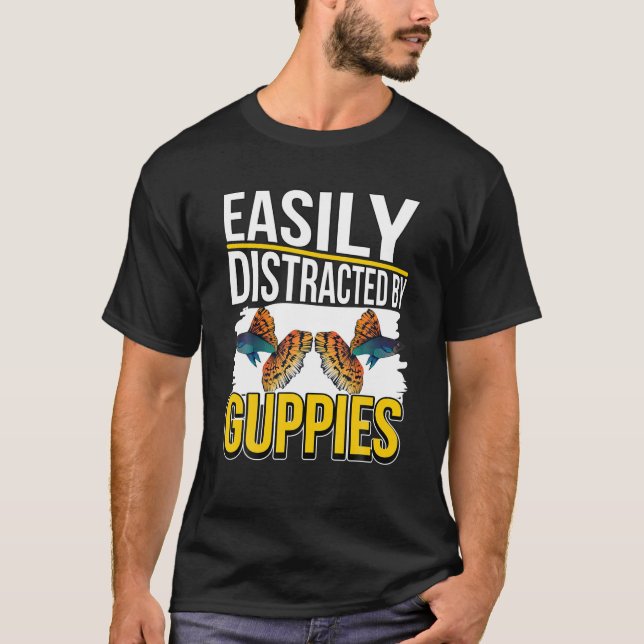 Guppy Quote Fish Aquarium Eigentümer leicht abgele T-Shirt (Vorderseite)