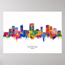 Gurgaon Haryana Skyline Poster