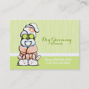 Gurke Hundegroomer-Wellness-Centergekleidete Shih Visitenkarte