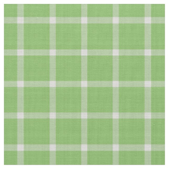 Gurken Grün und weiß kariert Gingham Stoff (Nahaufnahme)