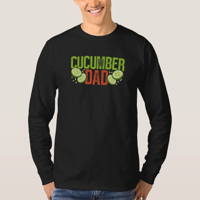 Gurken Papa Vegan Gemüse Bauer Gemüse Einlegurke T-Shirt (Vorderseite)