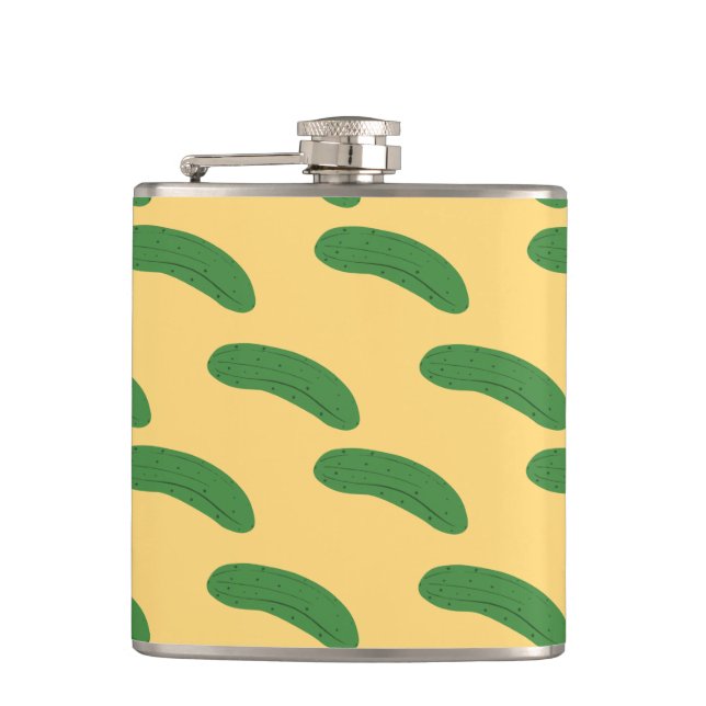 Gurken Pickles Gemüse Lover Spaß Flachmann (Vorderseite)