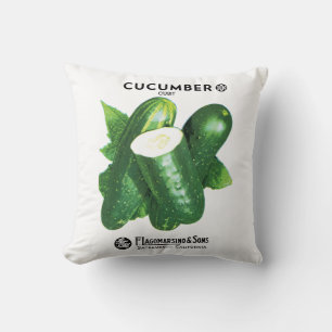 Gurken-Samenpackungsetikett Kissen