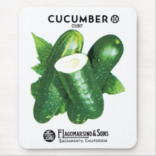 Gurken-Samenpackungsetikett Mousepad