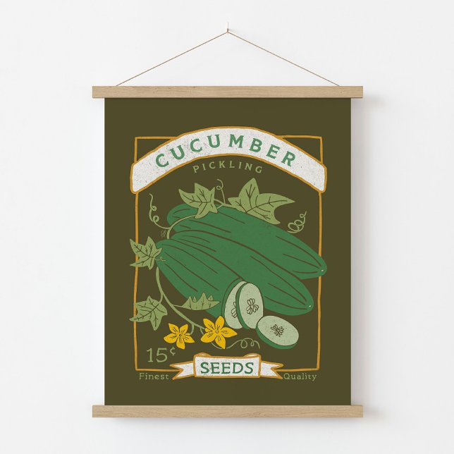 Gurken-Samenpaket (rustikales Grün) Poster (Von Creator hochgeladen)