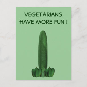 Gurken und Paprikaschoten Postkarte