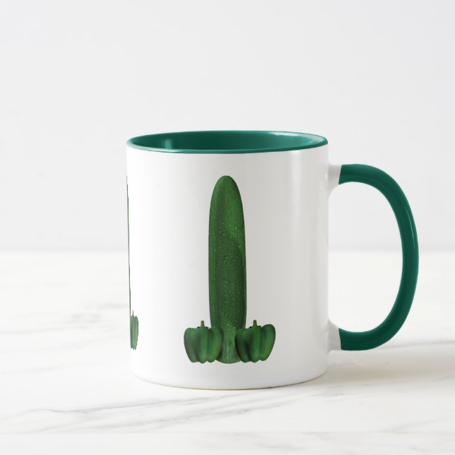 Gurken und Paprikaschoten Tasse (Rechts)