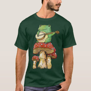 Gurkenfrosch auf Pilzen, die T-Shirt