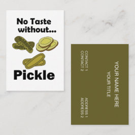 Gurkenpickles haben keinen Geschmack ohne eingeleg Visitenkarte