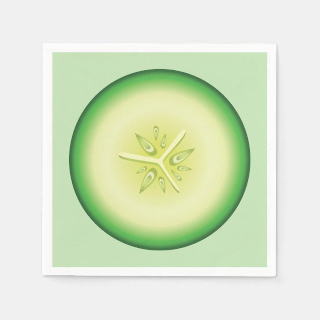 Gurkenscheibe Serviette (Vorderseite)