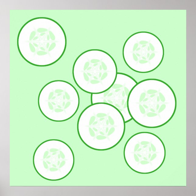 Gurkenscheiben. Poster (Vorne)