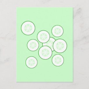 Gurkenscheiben. Postkarte