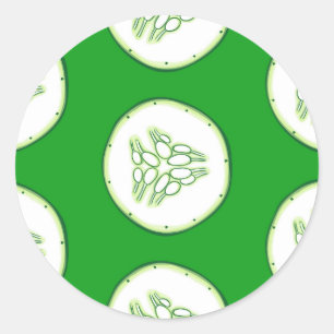 Gurkenschnitt Runder Aufkleber