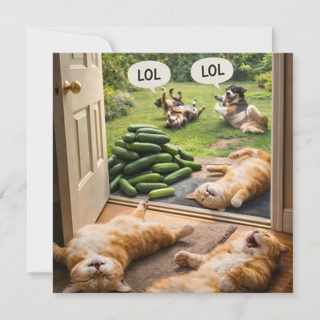 Gurkenstreich geht daneben karte (Vorderseite)