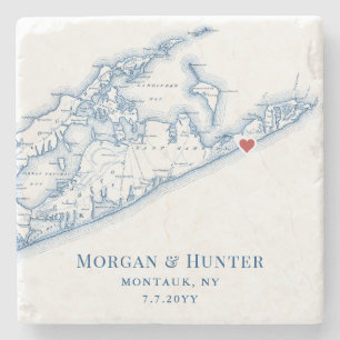 Gurney's Montauk Hochzeitsgeschenk Long Island NY  Steinuntersetzer