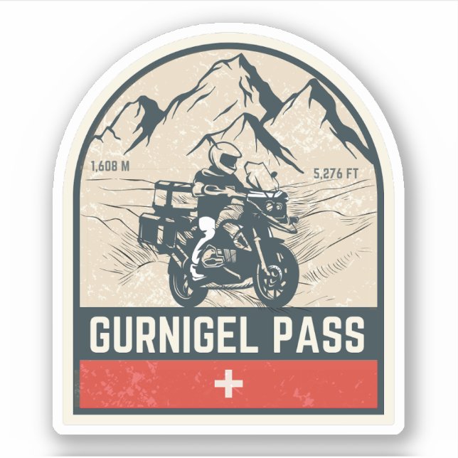 Gurnigel Pass - Schweizer Alpen Aufkleber (Vorderseite)