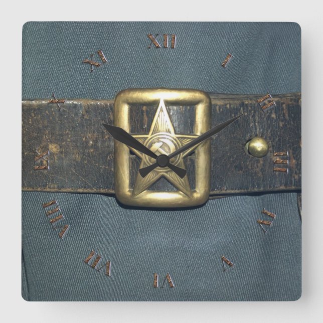 GURT des OFFICER der roten Armee der RSF Quadratische Wanduhr (Vorderseite)