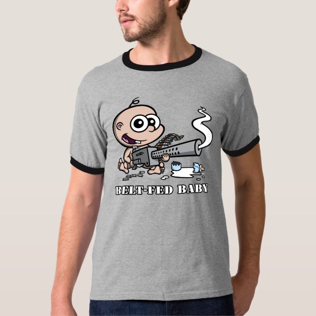 Gurt-gefütterter Babywecker t T-Shirt (Vorderseite)