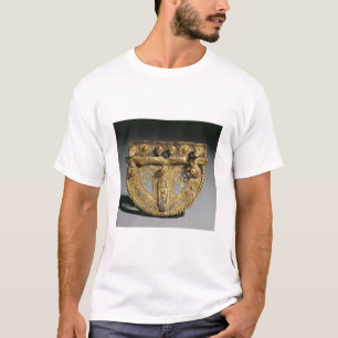 Gurt-Schnalle mit granulierter Dekoration, T-Shirt