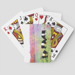 Gürtel-Galloway-Rind Süß Gürtel-Kuh Aquarell Spielkarten