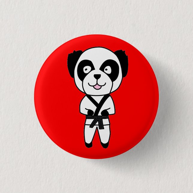 Gürtel-Panda-Bärn-Knopf Button (Vorderseite)