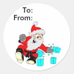 Gürtel-Sankt-Geschenk-Umbauten für Kampfkünste Runder Aufkleber