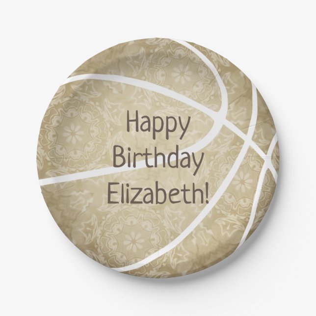 Gürtelgoldbasketball-Party Pappteller (Vorderseite)