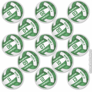 Gürtelgraue, weiße Volleyballnamen Aufkleber