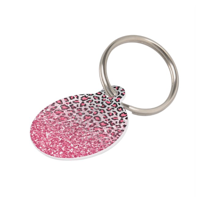 gürtelndes Bläschen-Gum-Rosa Leoparden Tierdruck Haustiermarke (Seite)