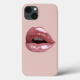 gürtelrosa Glitzer lips Case-Mate iPhone Hülle