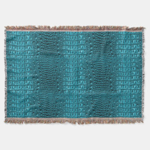Gürtelschick-Türkis-Aqua-Blue-Alligator Decke