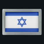 Gürtelschnalle mit Flagge Israels<br><div class="desc">Elegante Gürtelschnalle mit Flagge Israels. Dieses Produkt ist anpassbar.</div>