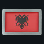Gürtelschnalle mit Flagge von Albanien<br><div class="desc">Elegante Gürtelschnalle mit Flagge von Albanien. Dieses Produkt sein kundengerechtes.</div>