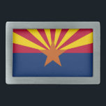 Gürtelschnalle mit Flagge von Arizona-Staat<br><div class="desc">Elegante Gürtelschnalle mit Flagge von Arizona. USA. Dieses Produkt sein kundengerechtes.</div>